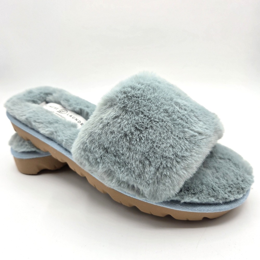 Chinese Laundry Slide Slippers Womens 6 Blue NWOB Cozy Comfy Indoor Outdoor Shoe